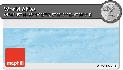 Physical Panoramic Map of the Area around 64° 59' 36" N, 6° 1' 30" E