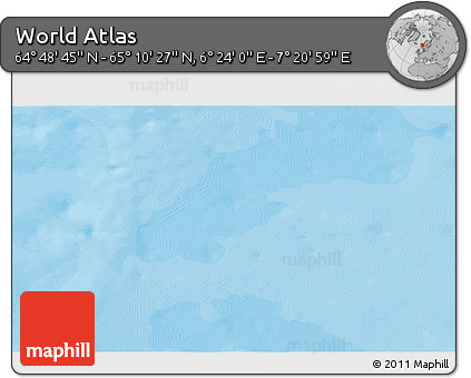 Political 3D Map of the Area around 64° 59' 36" N, 6° 52' 30" E