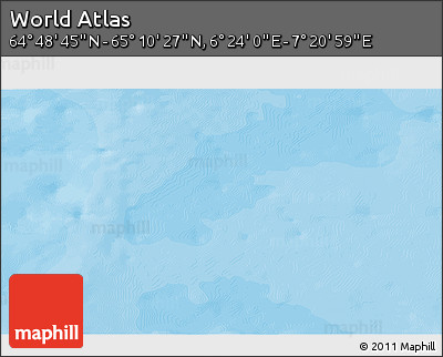 Political 3D Map of the Area around 64° 59' 36" N, 6° 52' 30" E