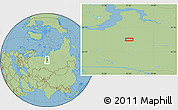 Savanna Style Location Map of the area around 64° 59' 36" N, 75° 43' 29" E