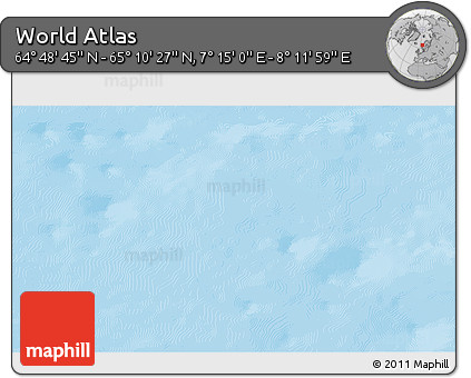 Physical 3D Map of the Area around 64° 59' 36" N, 7° 43' 29" E