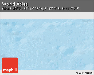 Physical 3D Map of the Area around 64° 59' 36" N, 7° 43' 29" E