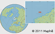 Savanna Style Location Map of the area around 64° 59' 36" N, 7° 43' 29" E