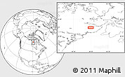 Blank Location Map of the area around 64° 59' 36" N, 89° 10' 30" W