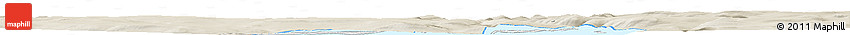 Shaded Relief Horizon Map of the Area around 64° 59' 36" N, 90° 10' 30" E