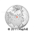 Outline Map of the Area around 64° 59' 36" N, 92° 43' 29" E, rectangular outline