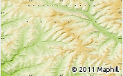 Physical Map of the area around 64° 59' 36" N, 96° 58' 29" E