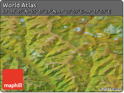 Satellite Map of the Area around 64° 59' 36" N, 97° 49' 29" E