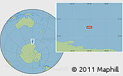 Savanna Style Location Map of the area around 64° 7' 26" S, 149° 40' 30" E