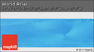 Shaded Relief Panoramic Map of the Area around 64° 7' 26" S, 49° 13' 30" W