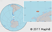 Gray Location Map of the area around 64° 7' 26" S, 66° 13' 29" W