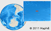 Shaded Relief Location Map of the area around 64° 7' 26" S, 83° 13' 29" W