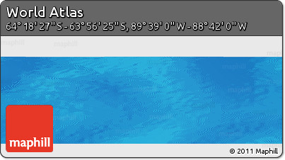 Shaded Relief Panoramic Map of the Area around 64° 7' 26" S, 89° 10' 30" W