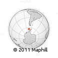 Outline Map of the Area around 64° 27' 5" S, 75° 34' 29" W, rectangular outline