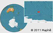 Satellite Location Map of the area around 64° 46' 37" S, 151° 22' 30" E
