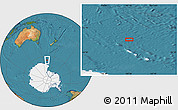Satellite Location Map of the area around 64° 46' 37" S, 162° 25' 30" E