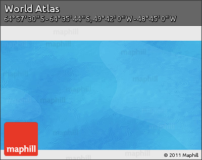 Political 3D Map of the Area around 64° 46' 37" S, 49° 13' 30" W