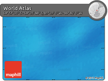 Physical Map of the Area around 64° 46' 37" S, 89° 10' 30" W