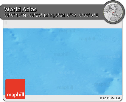 Physical 3D Map of the Area around 65° 18' 57" N, 0° 4' 30" E