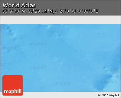 Physical 3D Map of the Area around 65° 18' 57" N, 0° 4' 30" E