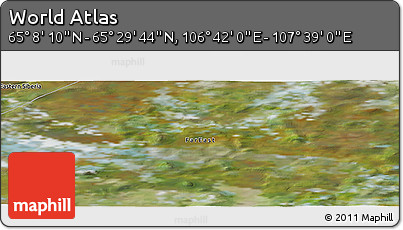 Satellite Panoramic Map of the Area around 65° 18' 57" N, 107° 10' 30" E