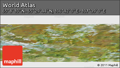 Satellite Panoramic Map of the Area around 65° 18' 57" N, 107° 10' 30" E