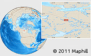Shaded Relief Location Map of the area around 65° 18' 57" N, 112° 58' 29" W