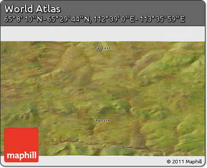 Satellite 3D Map of the Area around 65° 18' 57" N, 113° 7' 30" E