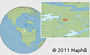 Savanna Style Location Map of the area around 65° 18' 57" N, 116° 22' 30" W