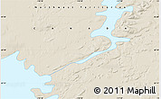 Shaded Relief Map of the area around 65° 18' 57" N, 118° 4' 29" W