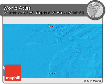 Political 3D Map of the Area around 65° 18' 57" N, 125° 1' 30" E