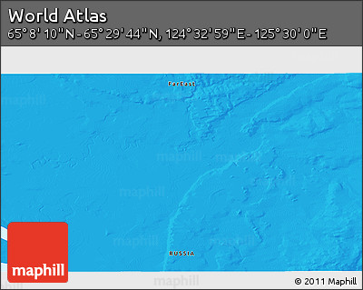 Political 3D Map of the Area around 65° 18' 57" N, 125° 1' 30" E