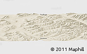 Shaded Relief Panoramic Map of the area around 65° 18' 57" N, 127° 34' 30" E