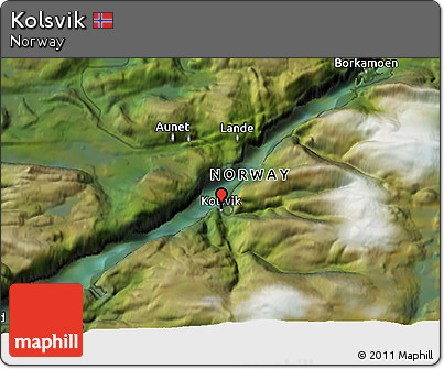 Satellite 3D Map of Kolsvik