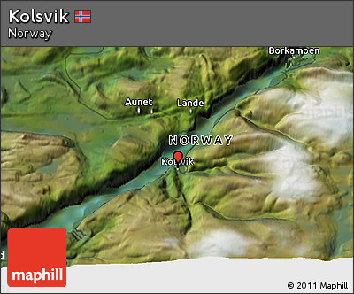 Satellite 3D Map of Kolsvik