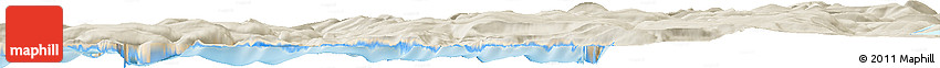 Shaded Relief Horizon Map of the Area around 65° 18' 57" N, 12° 49' 29" E