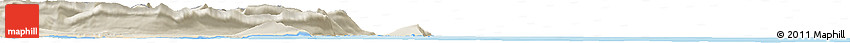 Shaded Relief Horizon Map of the Area around 65° 18' 57" N, 13° 31' 30" W