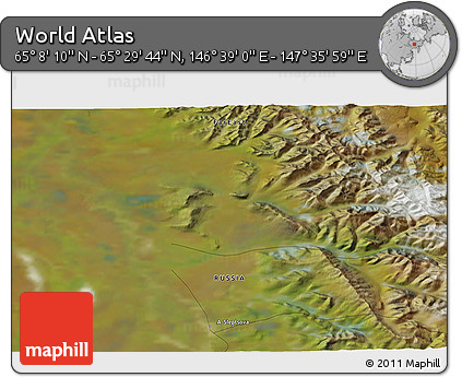 Satellite 3D Map of the Area around 65° 18' 57" N, 147° 7' 30" E