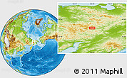 Physical Location Map of the area around 65° 18' 57" N, 166° 40' 30" E