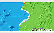 Political 3D Map of the area around 65° 18' 57" N, 16° 4' 29" W
