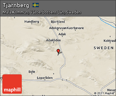 Shaded Relief 3D Map of Tjärnberg