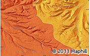 Political Map of the area around 65° 18' 57" N, 18° 37' 30" W