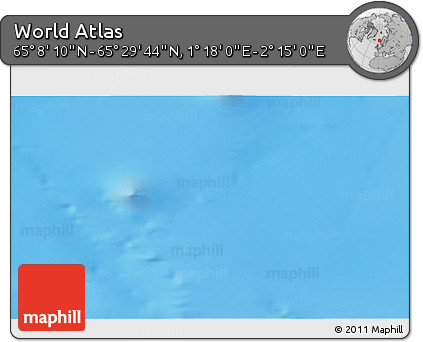 Physical 3D Map of the Area around 65° 18' 57" N, 1° 46' 29" E