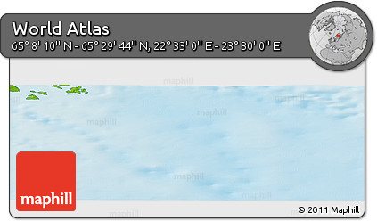 Physical Panoramic Map of the Area around 65° 18' 57" N, 23° 1' 29" E