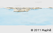 Shaded Relief Panoramic Map of the area around 65° 18' 57" N, 23° 43' 30" W