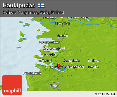 Physical 3D Map of Haukipudas