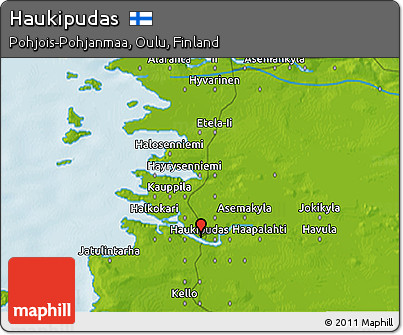 Physical 3D Map of Haukipudas