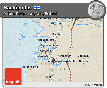 Shaded Relief 3D Map of Haukipudas