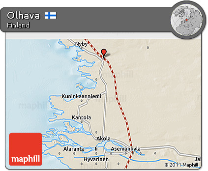 Shaded Relief 3D Map of Olhava