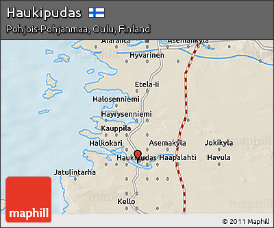 Shaded Relief 3D Map of Haukipudas
